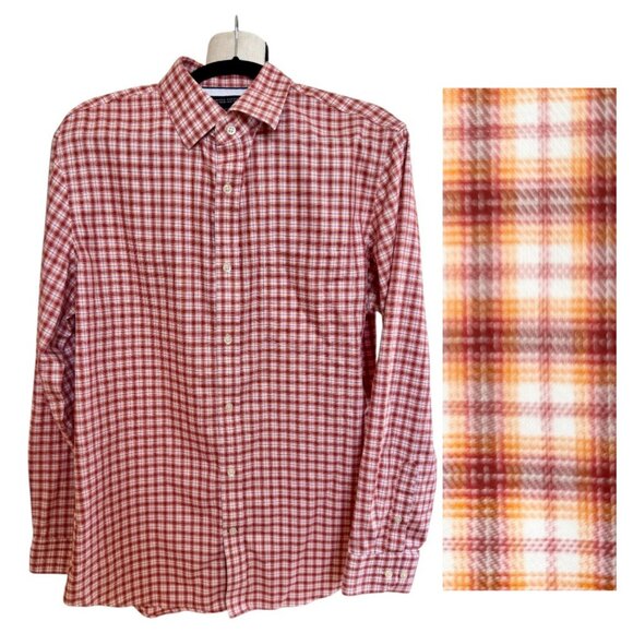 BANANA REPUBLIC Men's Size L Check Non Iron Classic Fit Long Sleeve Casual Shirt - Picture 1 of 13